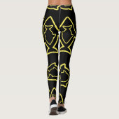 Leggings Fabable Fun Motif noir et jaune Fin (Dos)