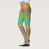 Leggings Faberge Inspiré Rose Floral Folk Revival (Gauche)