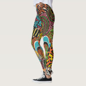 Leggings Fabric africain : Patchwork d'animaux sauvages. (Gauche)