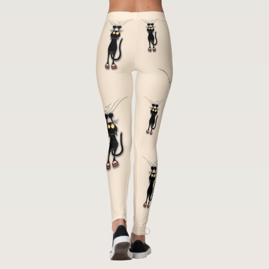 Leggings Fabric de Cat funny (Dos)