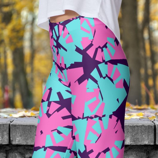 Leggings Fabulous Dark Purple Phase Shift Motif