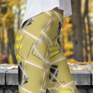 Leggings Fabulous Vegas Gold encadré dans Motif or