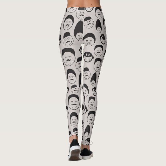 Leggings Faces comiques amusantes (Dos)