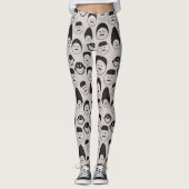 Leggings faces de bande dessinée (Devant)