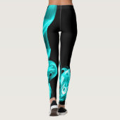 Leggings Fâcheux Fumée Turquoise Abstraite (Dos)