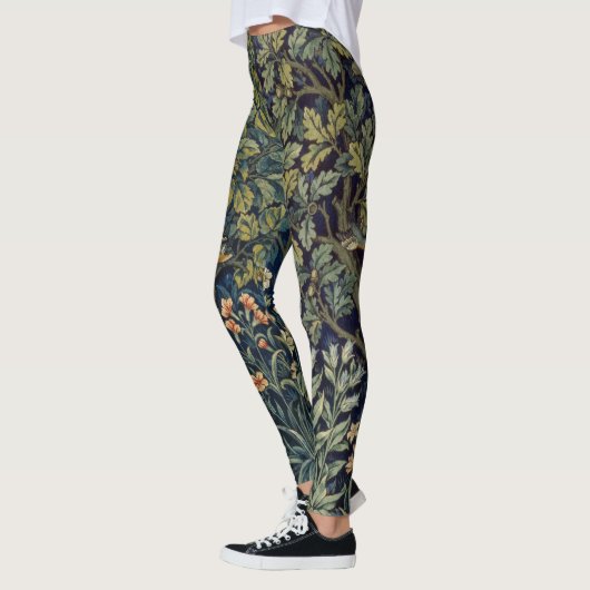 Leggings Faisan d'arbre boisé William Morris (Gauche)