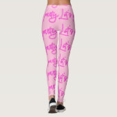 Leggings Faisons la fête avec le motif de script de néon ro (Dos)