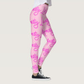 Leggings Faisons la fête avec le motif de script de néon ro (Droite)