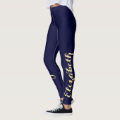 Leggings Faites de votre propre marine personnalisée Blue C (Gauche)