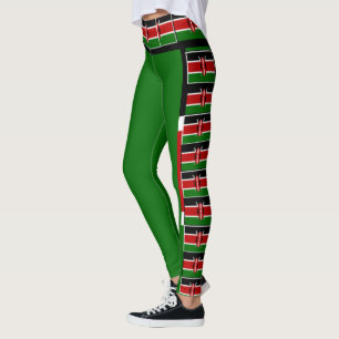 Leggings Faites votre propre drapeau national du Kenya coll