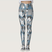 Leggings Fall Grays Abstraits Botanical Personnaliser le no (Devant)
