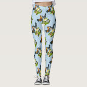 Leggings Famille Ameraucana de poulet (Devant)