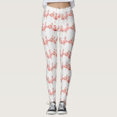 Leggings Famille tropicale de | des Flamants roses (Devant)
