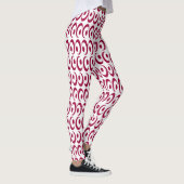 Leggings Fancy Vibrant Fou Rouge Fou Fou Conçu (Droite)