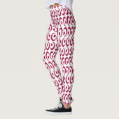 Leggings Fancy Vibrant Fou Rouge Fou Fou Conçu (Gauche)