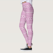 Leggings Fandango sur le Mandala blanc Kaleidoscope rayé (Gauche)