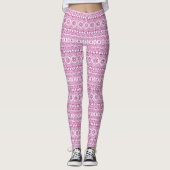 Leggings Fandango sur le Mandala blanc Kaleidoscope rayé (Devant)
