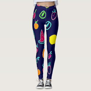 Leggings Fantasia des fruits colorés