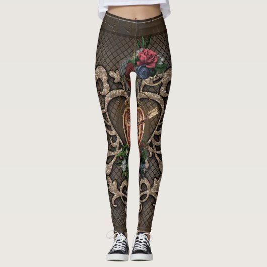 Leggings Fantastique coeur à vapeur (Devant)