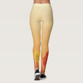 Leggings Fantôme d'automne avec Citrouille (Dos)