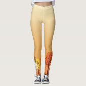 Leggings Fantôme d'automne avec Citrouille (Devant)