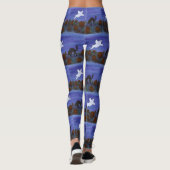 Leggings Fantôme et chat noir dans le patch Citrouille (Dos)