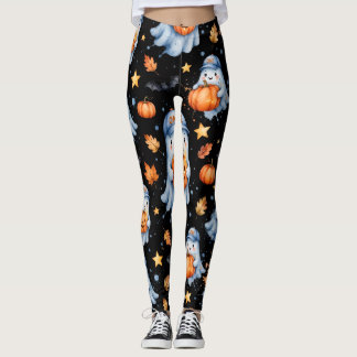 Leggings fantômes bleus ONE noirs pour femmes