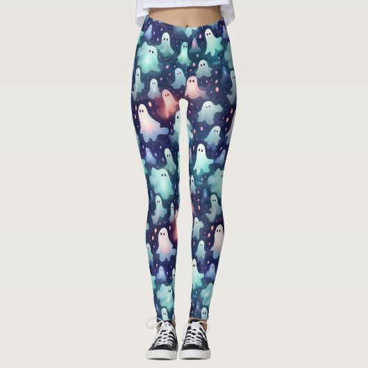 Leggings Fantômes d'Halloween et Goblins (Devant)