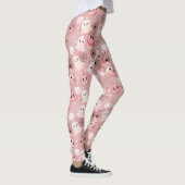 Leggings Fantômes roses et Halloween lunaire Citrouille (Droite)