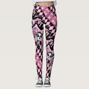 Leggings Farceur de crâne de coeurs