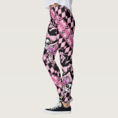 Leggings Farceur de crâne de coeurs (Gauche)