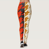 Leggings fashion orange geometric chic pattern (Dos)