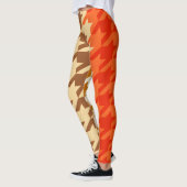 Leggings fashion orange geometric chic pattern (Gauche)