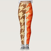 Leggings fashion orange geometric chic pattern (Devant)