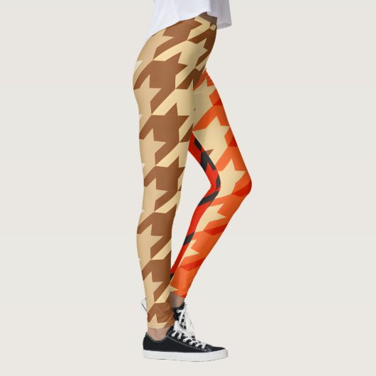 Leggings fashion orange geometric chic pattern (Droite)