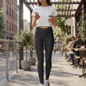 Leggings Fausse denim noire