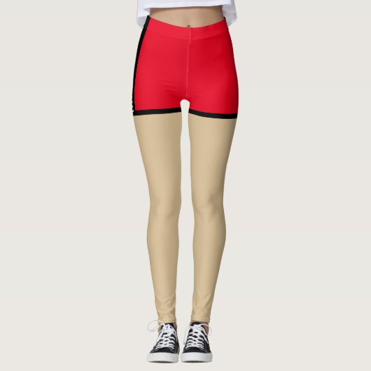 Leggings Fausse fard shorts Design unique Zipper Style chic (Devant)