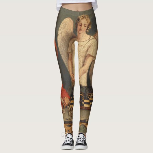 Leggings Faust Et Mephistopheles Jouent Aux Échecs (Devant)