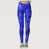 Leggings Faux Blue Marbling (Devant)