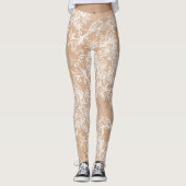 Leggings Faux de dentelle blanche factice (Devant)