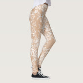 Leggings Faux de dentelle blanche factice (Droite)