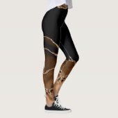 Leggings Faux Desert Brown marbré Agate de pierre contempor (Droite)