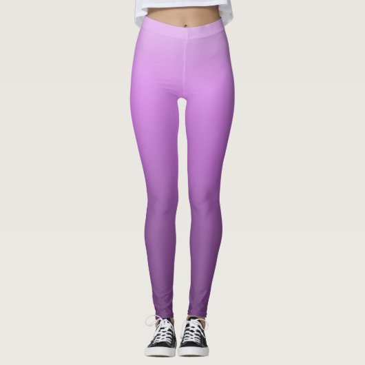 Leggings Faux Faux Métalliques Violet Dégradé ou Ombre (Devant)