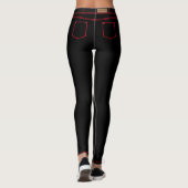 Leggings faux jeans noirs (Dos)