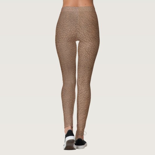 Leggings Faux Leather Texturé Carmel (Dos)