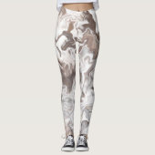 Leggings Faux Marble Abstrait (Devant)