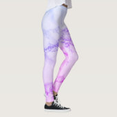 Leggings Faux Marbre Albâtre violet rose (Droite)