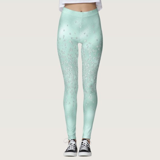 Leggings Faux Parties scintillant Pastel Sparkle Élégant Sh (Devant)