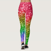 Leggings Faux Rainbow Parties scintillant Fête colorée (Dos)