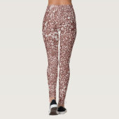 Leggings Faux Rose Parties scintillant or Look Texture (Dos)